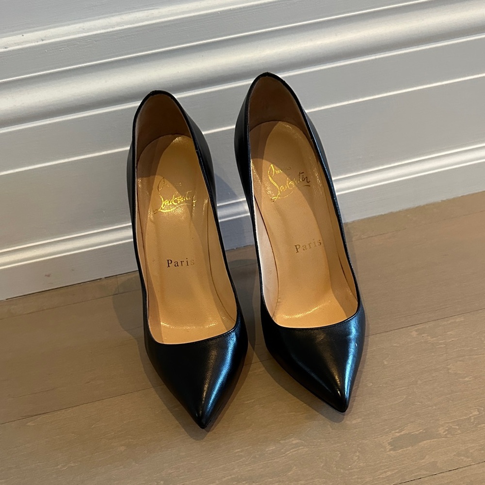 Christian Louboutin Black Leather Heels